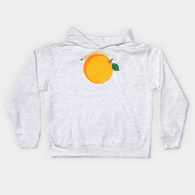 orange maintenane phase v2 Kids Hoodie by Basketball-Number